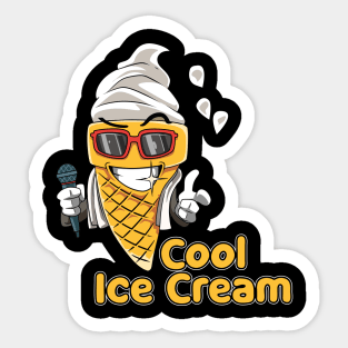 Ice Cream Cool Summer Vacation Glasses Sticker